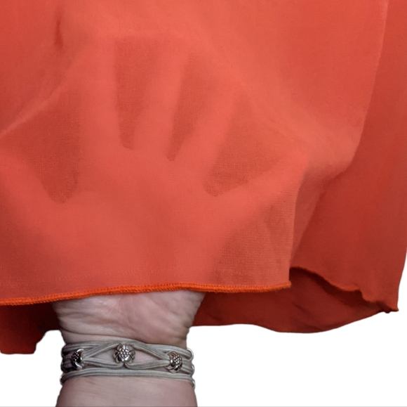 Deb Women's Orange Sheer Sleeveless Top with Studded Detail - Fits Like S 🍊✨ - Picture 8 of 8